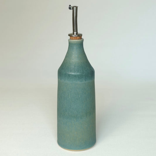 Bouteille d'huile bleu mat