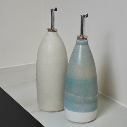 Bouteille d'huile bleue