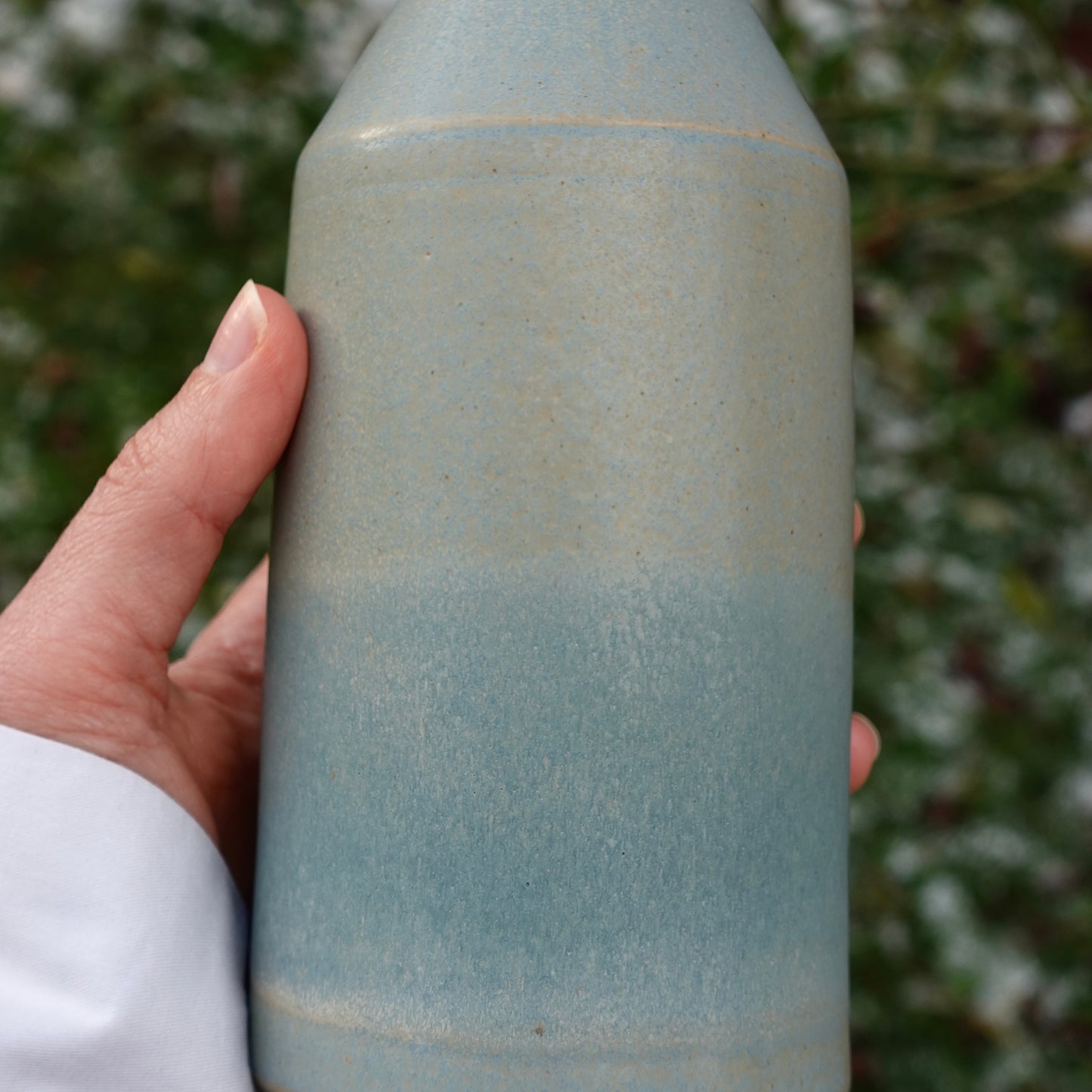 Bouteille d'huile bleue