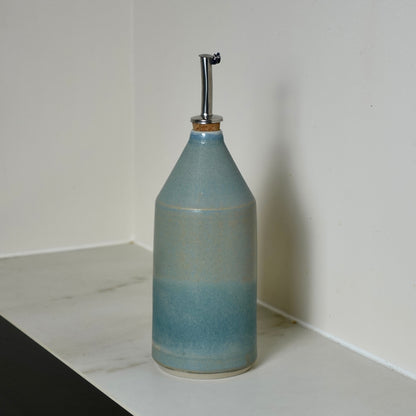 Bouteille d'huile bleue