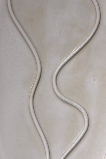 ESQUISSE, plat de présentation ovale blanc