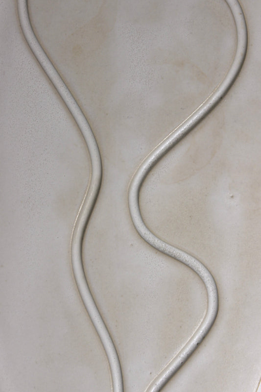 ESQUISSE, plat de présentation ovale blanc